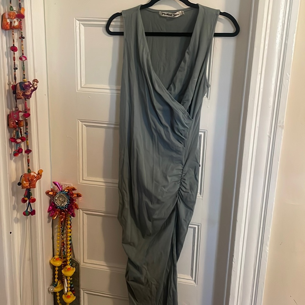 Michael Stars body con blue/green dress